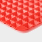 Коврик - антижир для запекания Доляна «Шипы», силикон, 39×27.5 см, красный - Фото 5