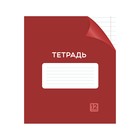 Тетрадь 12 листов в линию Calligrata "Однотонная Классика с уголком. Эконом", обложка мелованный картон, ВД-лак, блок №2 (серые листы), МИКС (комплект 10 шт) - фото 51202563