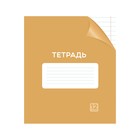 Тетрадь 12 листов в линию Calligrata "Однотонная Классика с уголком. Эконом", обложка мелованный картон, ВД-лак, блок №2 (серые листы), МИКС (комплект 10 шт) - фото 51202565