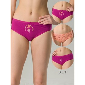 

Трусы для девочек, рост 146 см, цвет персиковый, пурпурный, пурпурный, 3 шт