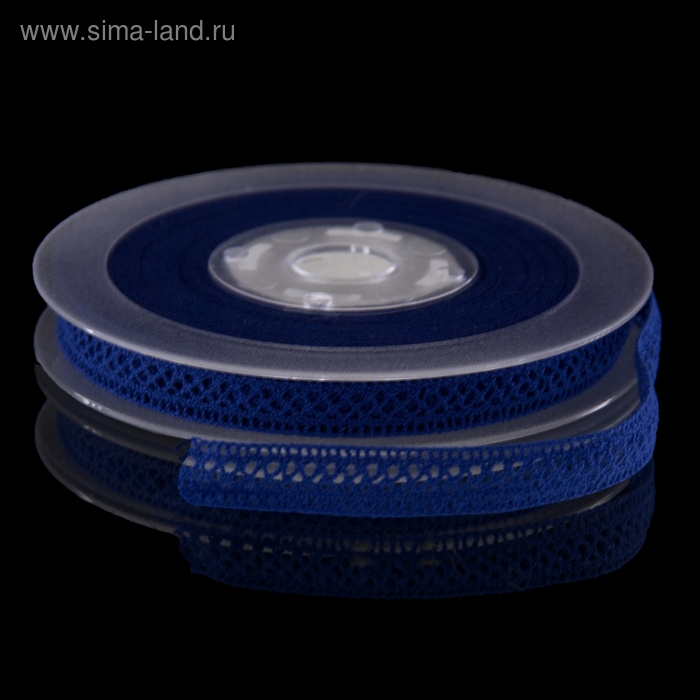 Лента кружевная "Онега", синяя, 1 000 × 1 см - Фото 1