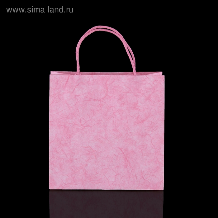 Пакет подарочный "Стокгольм", розовый, 8 × 20 × 20 см - Фото 1