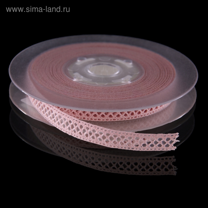 Лента кружевная "Онега", розовая, 1 000 × 1 см - Фото 1
