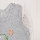 Комплект TOYS: ползунки высокие на лямках, рубашка 886/74, р.74 серый - Фото 6