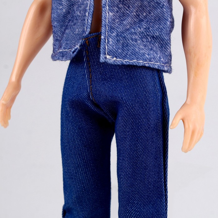 Джинсы для кукол мужчин, длина — 18 см, цвет синий - фото 1907752016