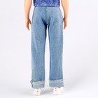 Джинсы для кукол мужчин, длина — 18 см, цвет голубой 9577489