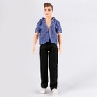 Джинсы для кукол мужчин, длина — 18 см, цвет чёрный - фото 6969619
