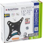 Кронштейн Kromax VEGA-6, для ТВ, наклонный, 15-32", до 20 кг, 30 мм от стены, черный 9777759 - фото 16243927