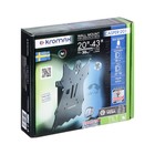 Кронштейн Kromax CASPER-201, для ТВ, наклонный, 20-43", до 30 кг, 50 мм от стены, черный 9777761 - фото 16342127