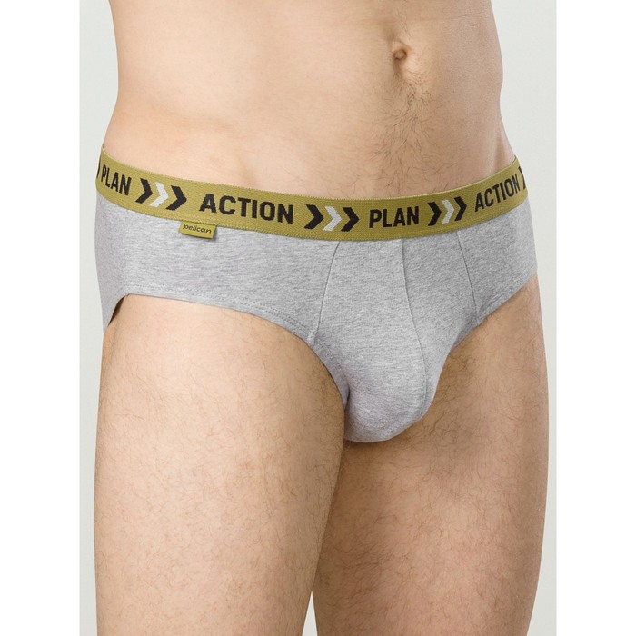 Трусы мужские, размер 48, цвет светло-серый - Фото 1