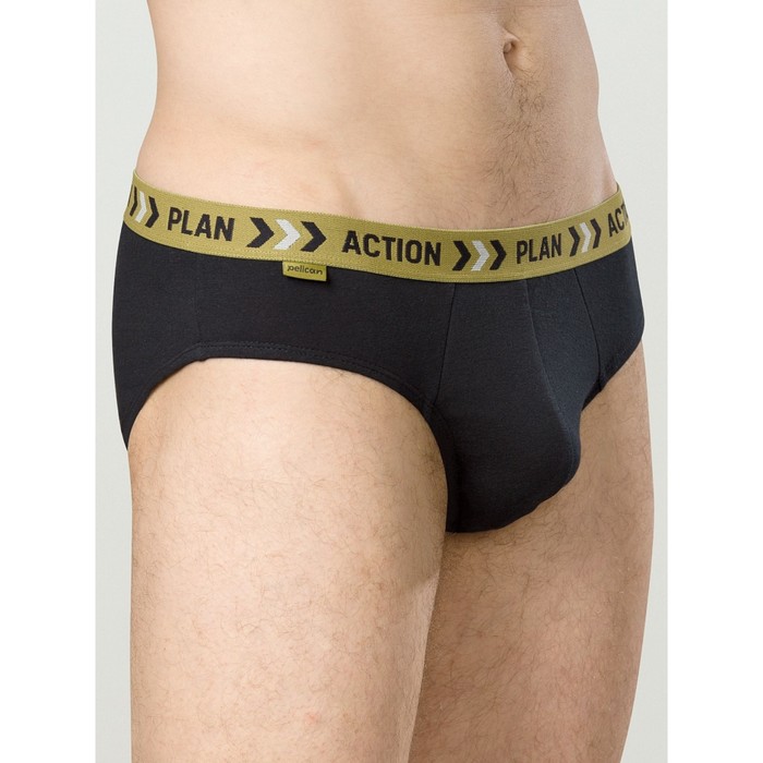 Трусы мужские, размер 48, цвет чёрный - Фото 1