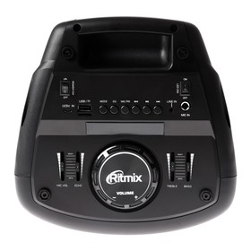 

УЦЕНКА Портативная колонка Ritmix SP-870B, 120 Вт, Bluetooth, AUX, microSD, FM, 4400 мАч, чёрная 686