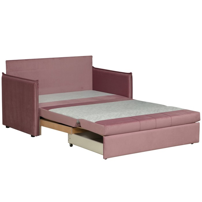 Диван-кровать «Дэнди», велюр, цвет тенерифе розовый / тенерифе грей - фото 1926725614