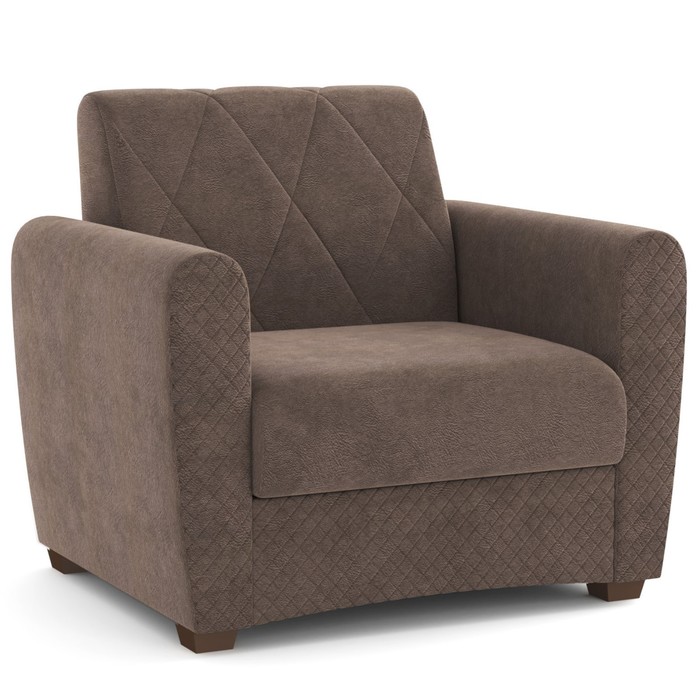 Кресло-кровать «Эдвин», велюр, цвет прага браун - Фото 1