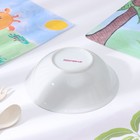 Набор детской посуды из керамики Доляна «Милый зайка», 3 предмета: кружка 230 мл, миска 400 мл, тарелка d=18 см, цвет белый - Фото 6