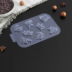 Форма для шоколада и конфет пластиковая «Драконы», размер ячейки 5×4 см, цвет прозрачный - фото 5510387