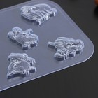 Форма для шоколада и конфет «Драконы», 8 ячеек 5×4 см, пластик, прозрачная - Фото 3