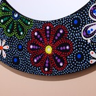 Зеркало, 60 см, дерево, синее с цветами - фото 57977052