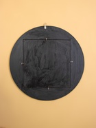 Зеркало, 60 см, дерево, чёрное с орнаментом 7720279