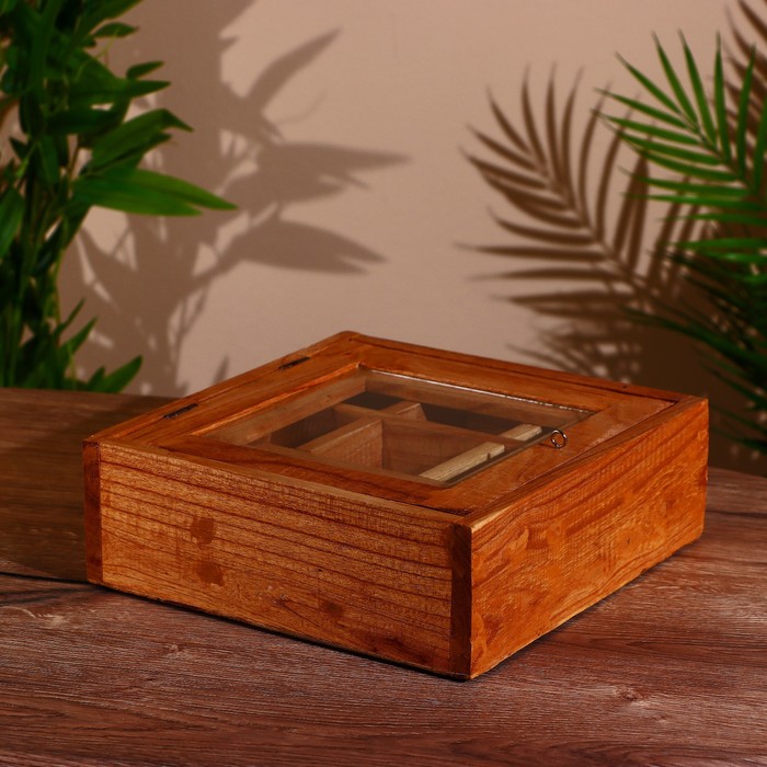 Коробка для чайных пакетиков 24х24х8 см, джампинис - фото 1910687549