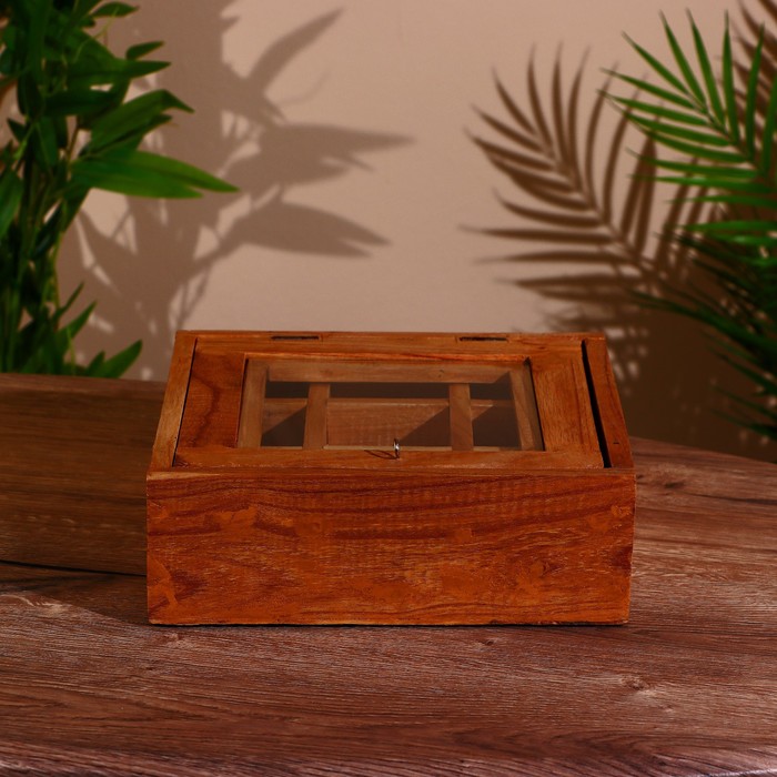 Коробка для чайных пакетиков 24х24х8 см, джампинис - фото 1896016143