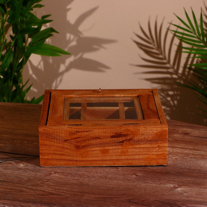 Коробка для чайных пакетиков 24х24х8 см, джампинис - фото 1896016145