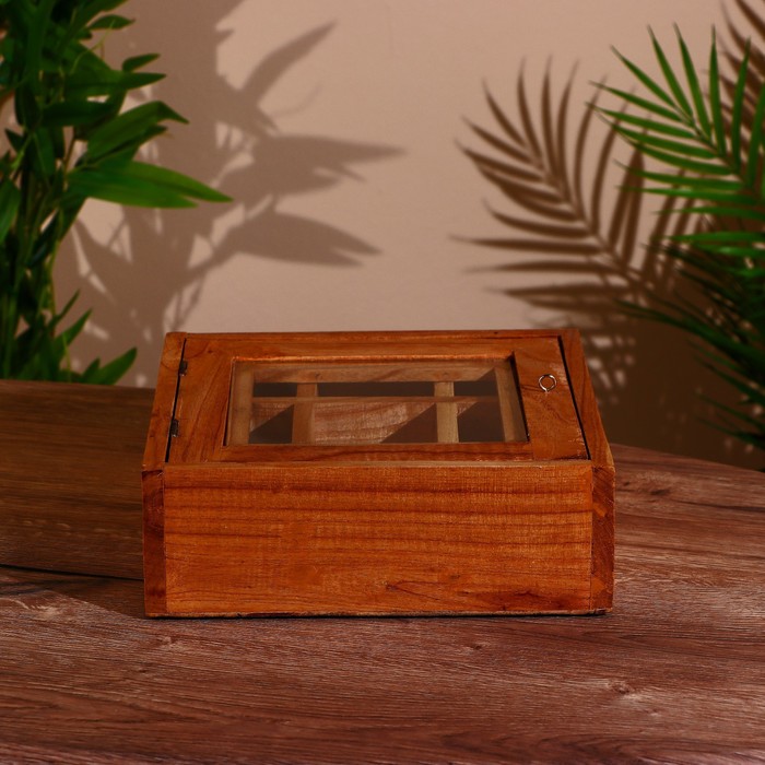 Коробка для чайных пакетиков 24х24х8 см, джампинис - фото 1910687553