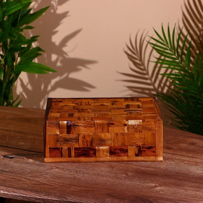 Шкатулка, 25×18×9 см, банановый лист