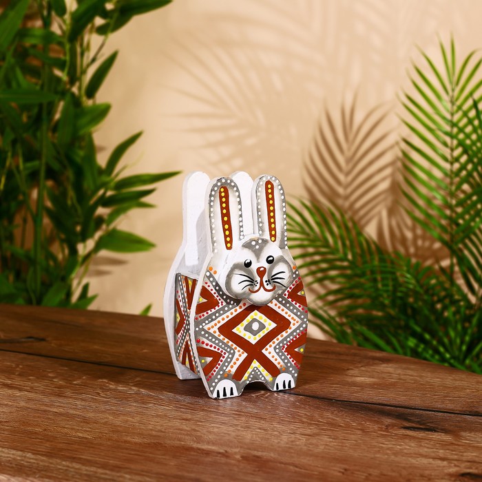 Подставка под ручки "Зайчик" албезия 10х9х18 см - Фото 1