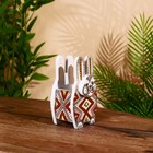 Подставка под ручки "Зайчик" албезия 10х9х18 см - Фото 4