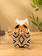 Подставка под ручки «Котик», 12×8×15 см, дерево албезия - Фото 1