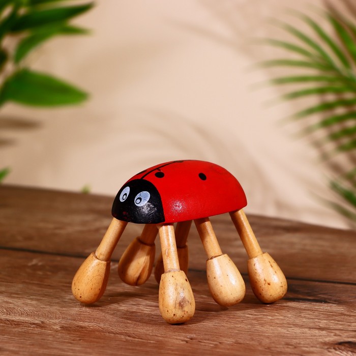 Массажёр "Божья коровка" албезия 9х9х8 см 36493