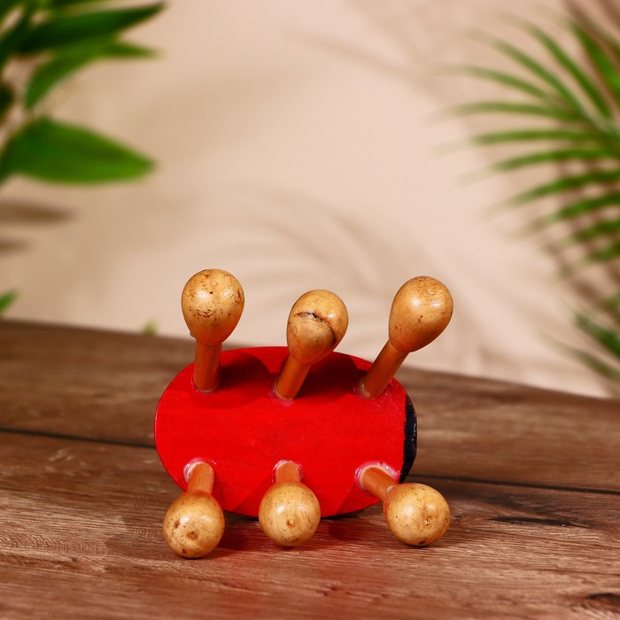 Массажёр "Божья коровка" албезия 9х9х8 см 36493