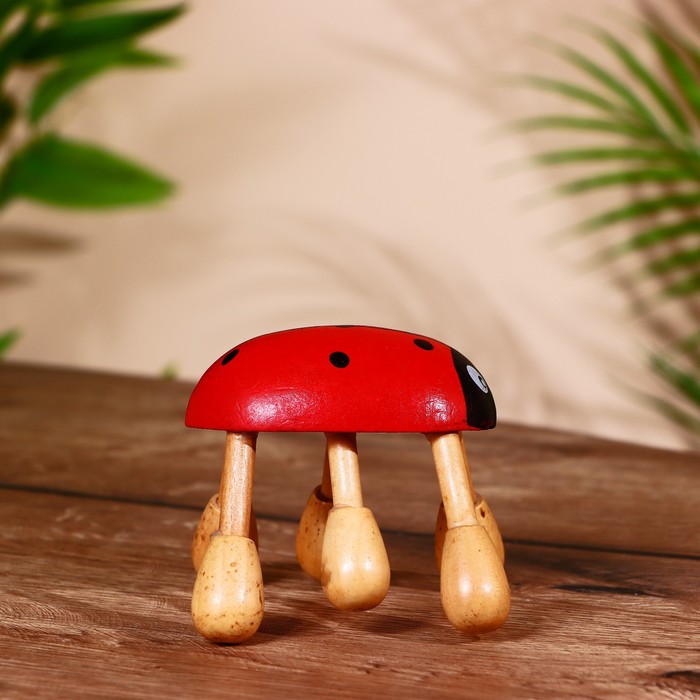 Массажёр "Божья коровка" албезия 9х9х8 см 36493