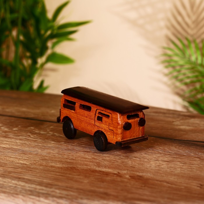 Сувенир «Автобус», 13×4.5×7 см, тиковое дерево - Фото 1