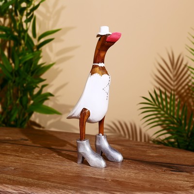 Сувенир «Утка в свадебном наряде», 27 см, дерево