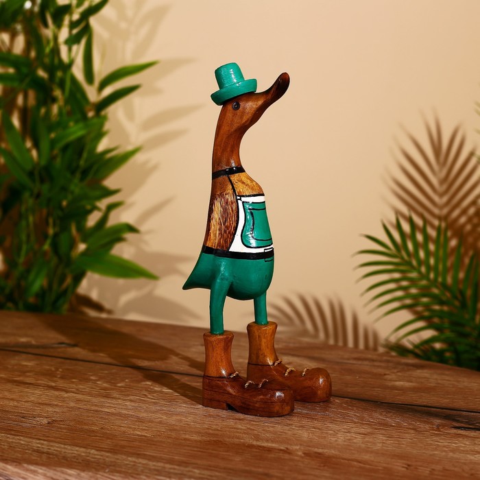 Сувенир «Утка в комбинезоне», 27 см, дерево