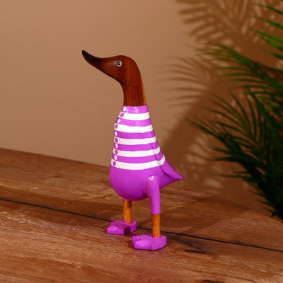 Сувенир «Утка в сиреневом», 25 см, дерево