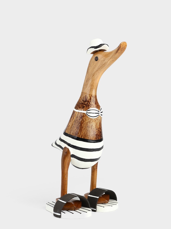 Сувенир «Утка на пляже», 27 см, дерево - Фото 1