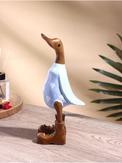 Сувенир «Утка в голубом», 27 см, дерево