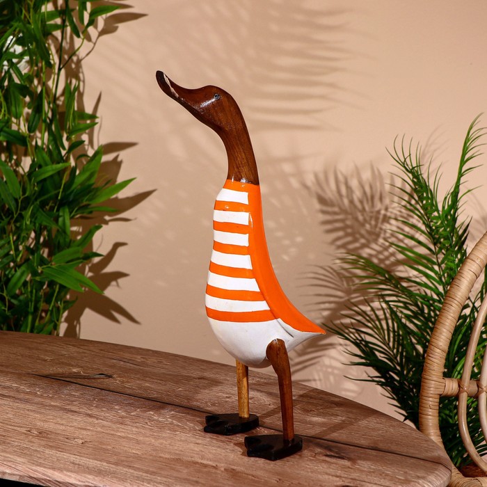 Сувенир «Утка в оранжевом», 45 см, дерево