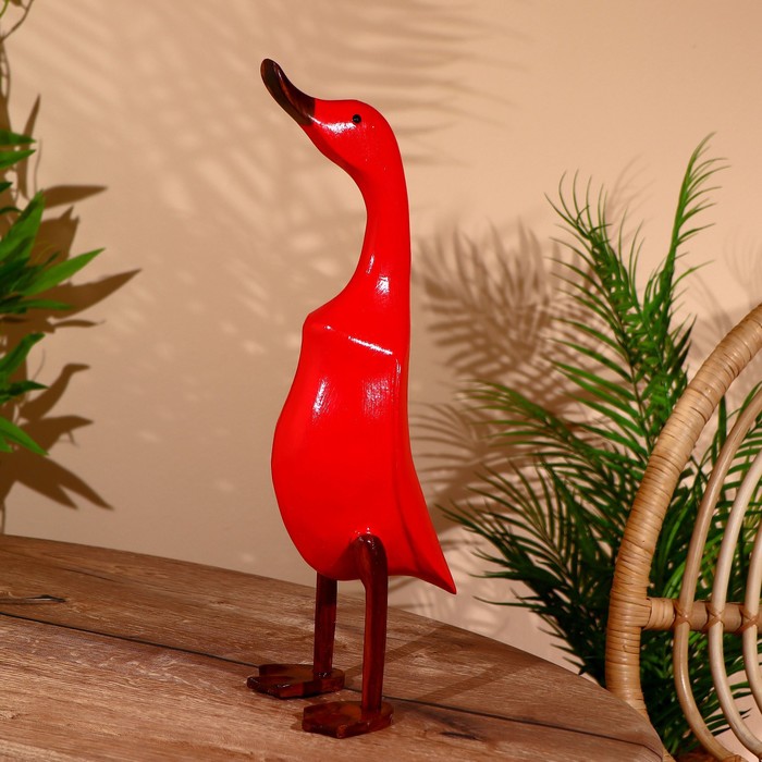 Сувенир «Утка красная», 45 см, дерево