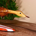 Сувенир "Утка на сёрфе" дерево 40 см - фото 66270109