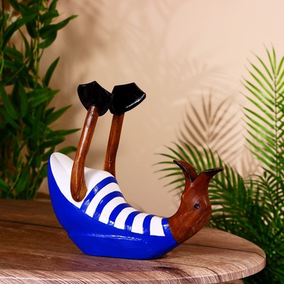 Подставка под бутылку «Уточка в синем», 25×10×20 см, дерево