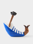 Подставка под бутылку «Уточка в синем», 30×13×24 см, дерево - Фото 2