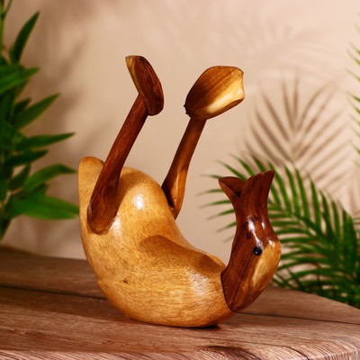 Подставка под бутылку «Уточка», 25×10×20 см, дерево