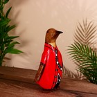 Сувенир "Пингвин в красной рубашке" дерево 25 см - фото 319583593