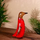 Сувенир "Пингвин в красной рубашке" дерево 25 см - Фото 5