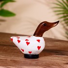 Сувенир "Уточка в сердечках" дерево 15х7х11 см - фото 22337103