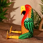 Сувенир "Попугай" висячие лапки, дерево 38 см - фото 22337179